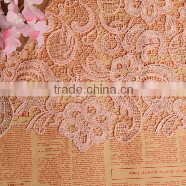 2014 Allover Embroidery Guipure Fabric Factory Lace