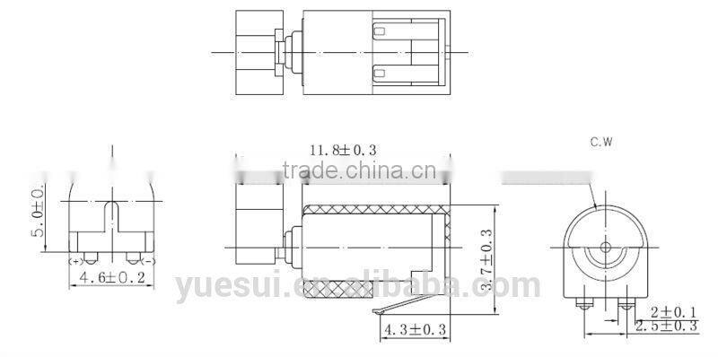 3.0V 4mm dc brush coreless small electric motor for small toys