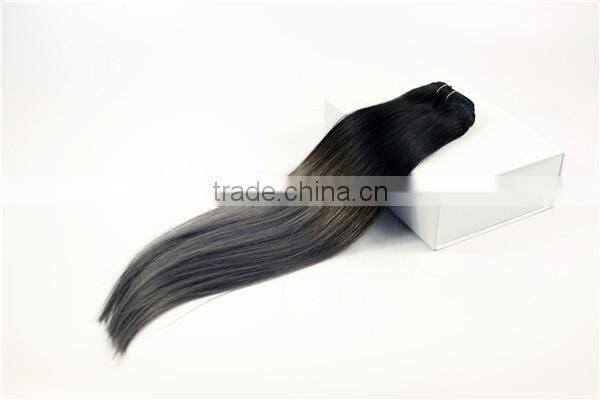 Manufacturer Wholesale Brazilian Human Hair wet and Wavy Clip in Hair Extensions