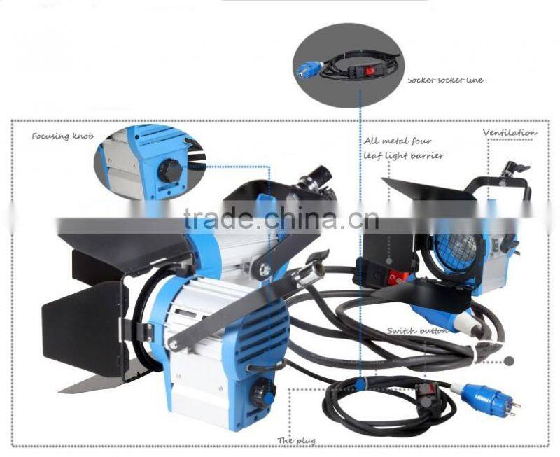 Photography Equipment 650W Fresnel Tungsten Light Spot Video Studio Lighting