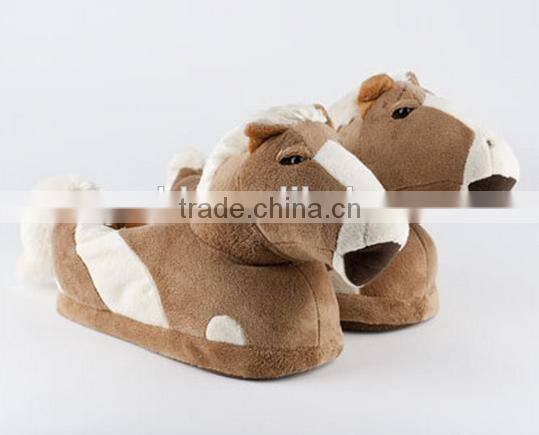 Horse Slippers/plush horse slippers/ HOT SALE horse slipper