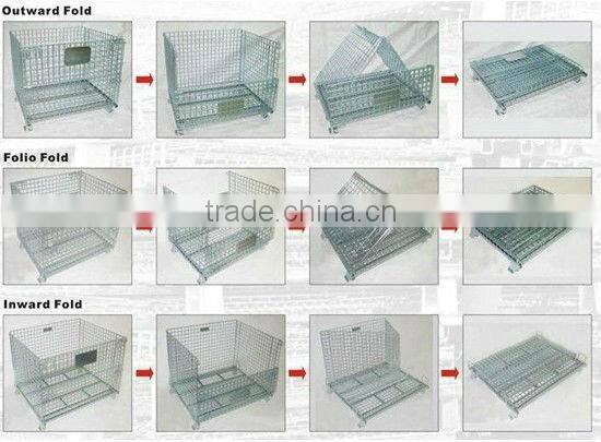 Alibaba supplier galvanized steel cage container