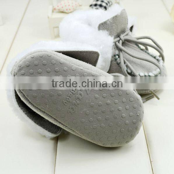 New hot baby shoes boots boots warm grey color baby Toddler shoes