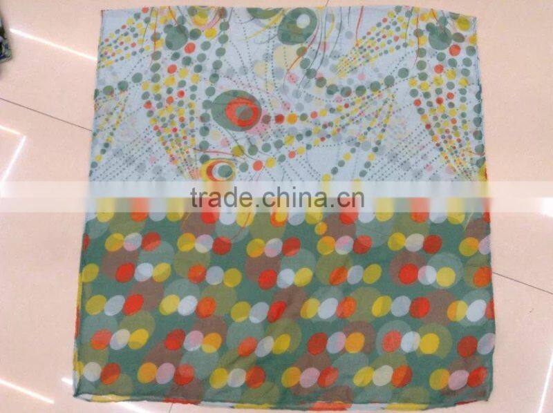 Colorful Polka Dot Printed Muslim Women Scarf 2014
