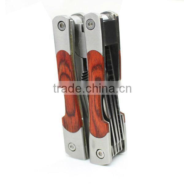 Mini wooden handle pocket plier