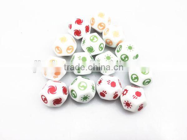 custom 12 sided laser engraved dice