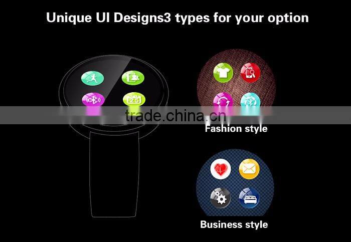 D360 round watch with touch display and heart rate men watch