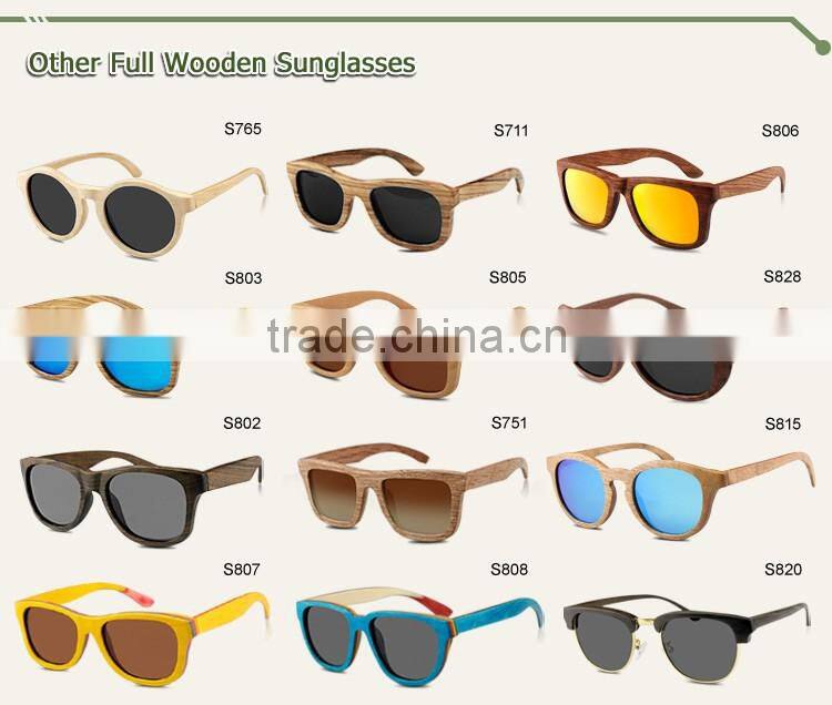 Yellow Revo Color Handmade Custom Wood Sunglasses