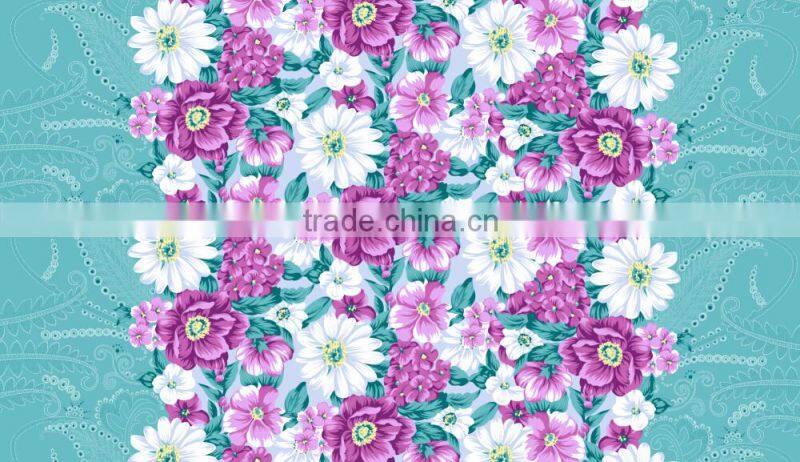 100%polyester printed fabric/brushed soft handfeeling fabric for bed sheets,bed mattress cover pigment designs