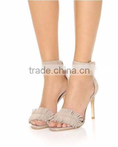 Latest woman sandals design 2016 private label sandals from strap tassel style leather sandals girls