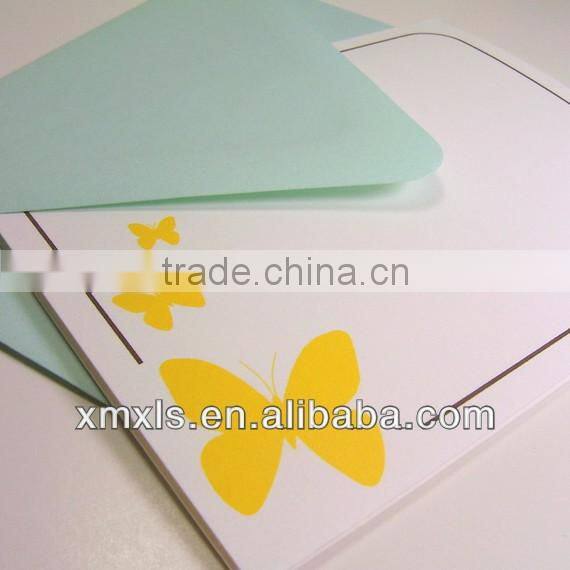 Custom Printed Greeting Paper Cards with Pocklets /Gift Paper Envolope Cards