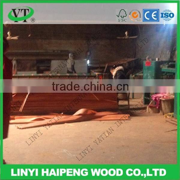 linyi factory 0.30mm 0.28mm Grade A/B water gum face veneer alternative to Keruing wood veneer