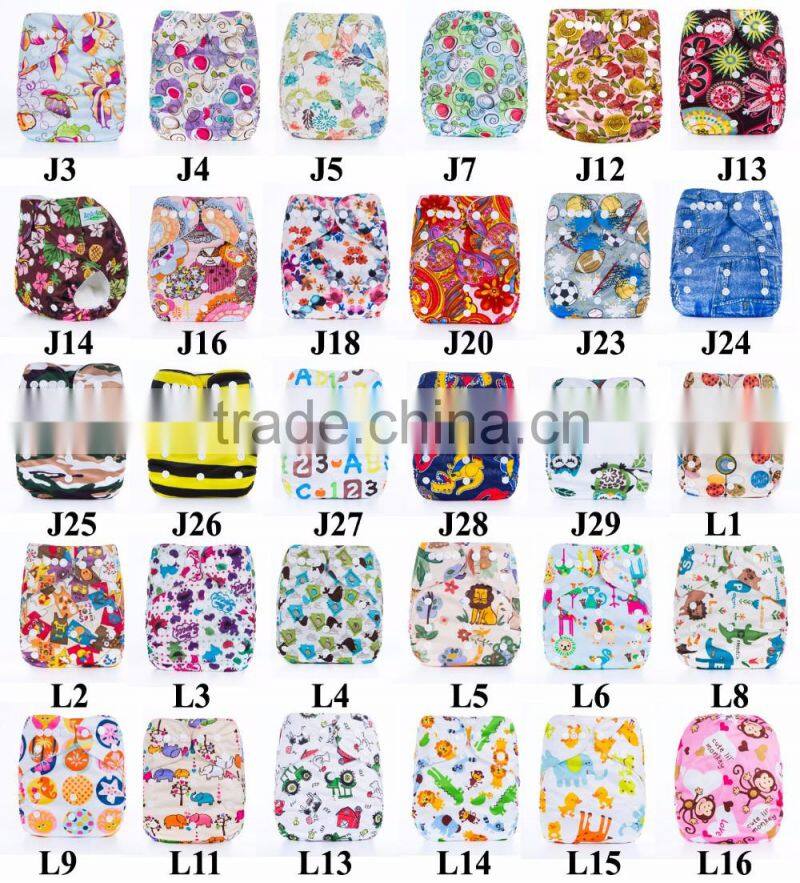 New Coming Printed One Size Waterproof Cheap Washable Diapers For Babies