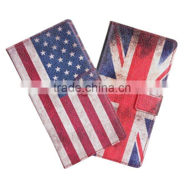 For HTC Desire 500 Retro UAS UK Flag PU Wallet Flip Leather case