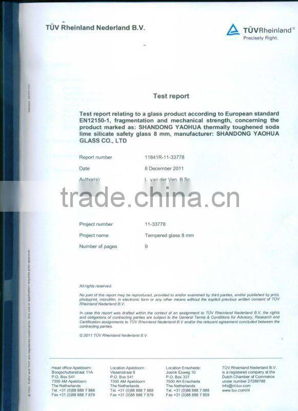 19mm Low Iron Toughened Glass