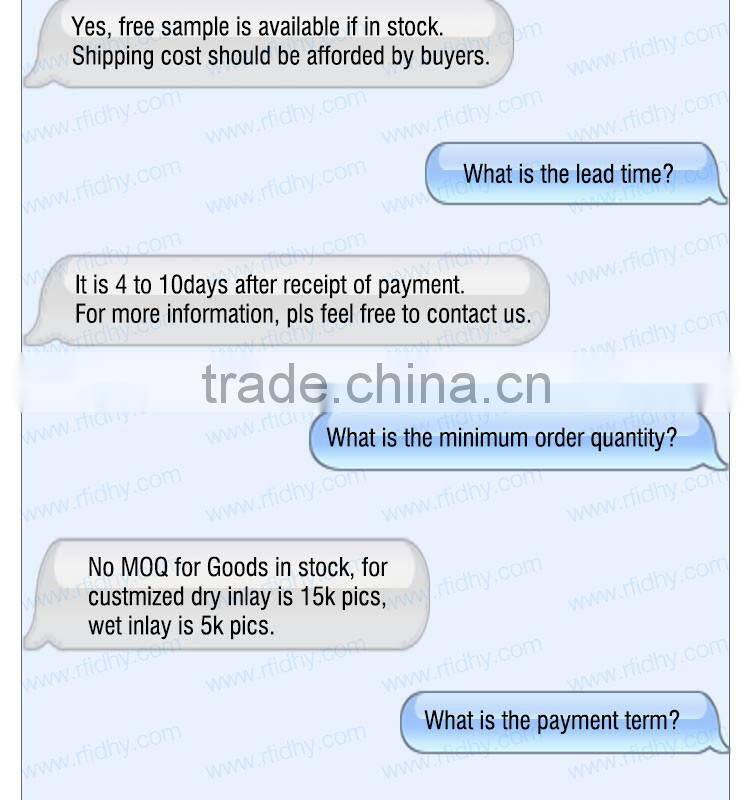 White or transparent rfid inlay rfid prelam with completely flat finish