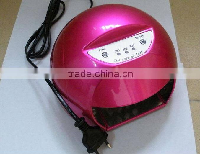 36W /18W/12W Wholesale cheap pink color CCFL LED UV nail lamp led gel nail polish dryer lamp with CE certificated