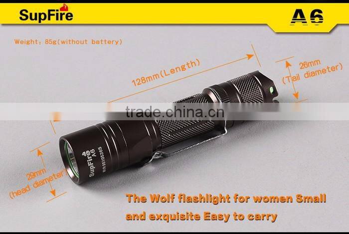 Supfire A6 Hot sale Rechargeable Flashlight Waterproof Led Torch