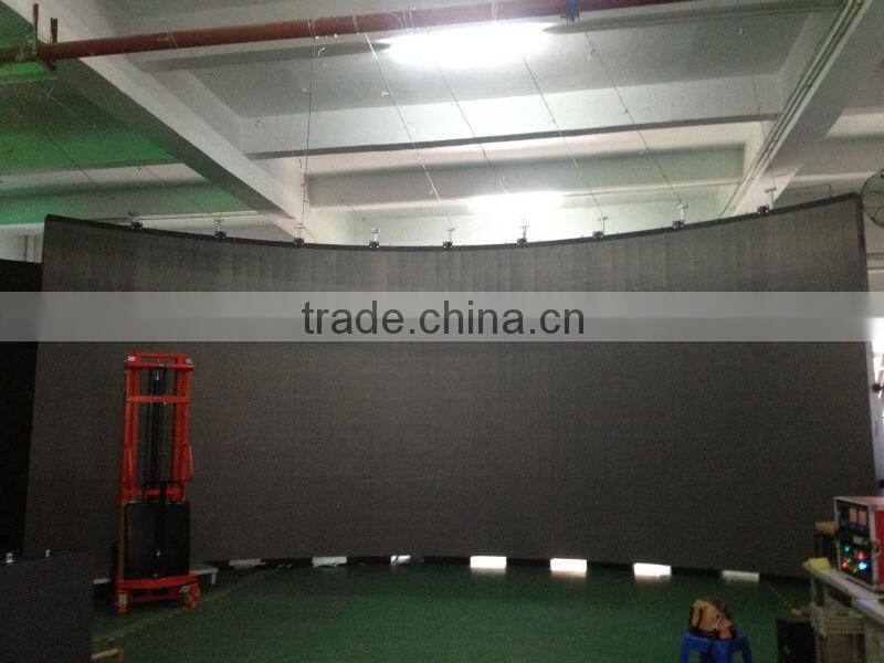 Hot TV studio curve led display screen linear led full color high refresh rate 2400Hz