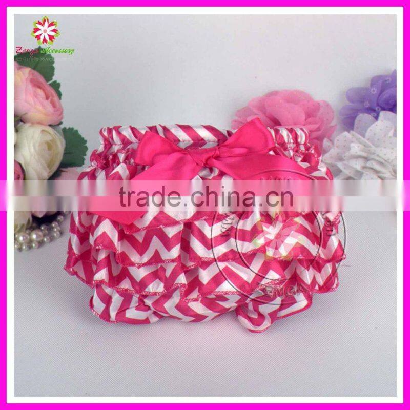 Fashion zebra print baby bloomers girls satin diaper cover nappy cover