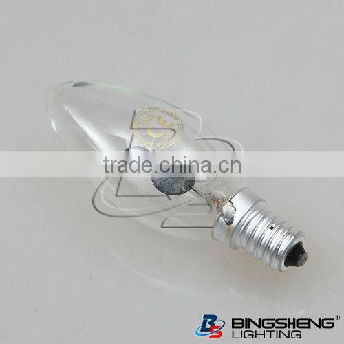 C35 Clear 220v 3w E14 Flicker Flame Candle Lamp