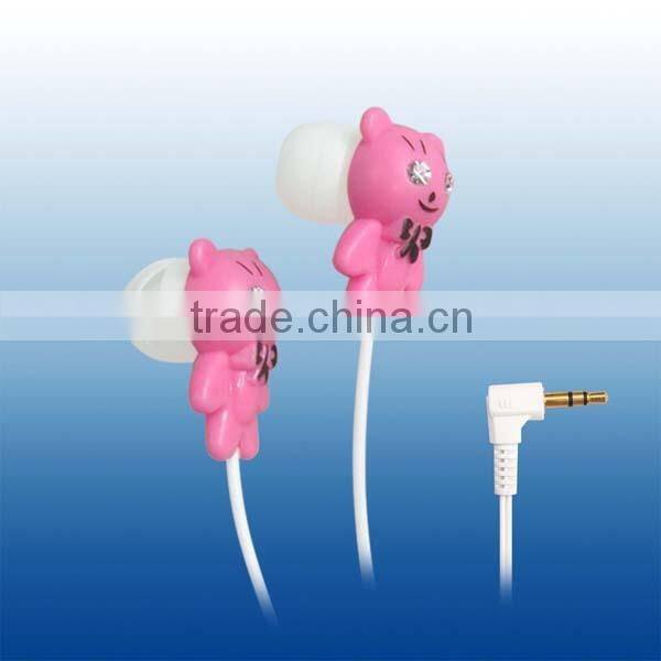 High quality oem earphones, cute animal earphones