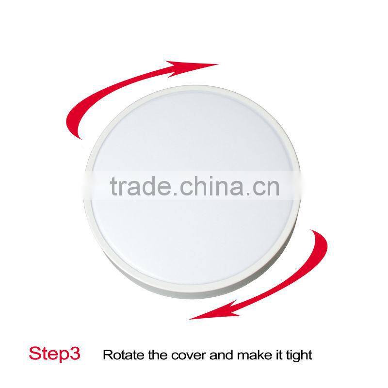 car parking lot 3 years warranty cheap price 24W Round surface mounted plastic cover led ceiling light