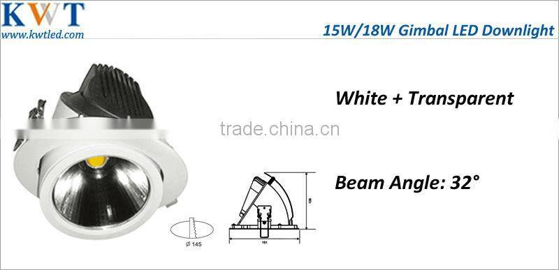 18w gimbal cob led downlight export products list