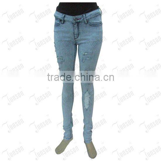 Lady's grey denim jeans