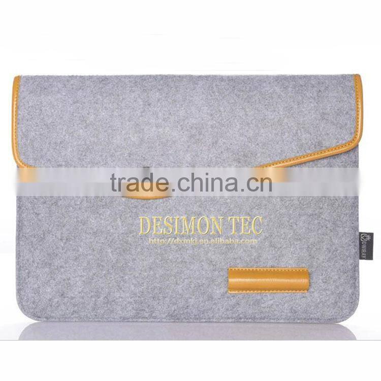 2015 custom fancy elegant felt laptop bag for women shenzhen LOGO