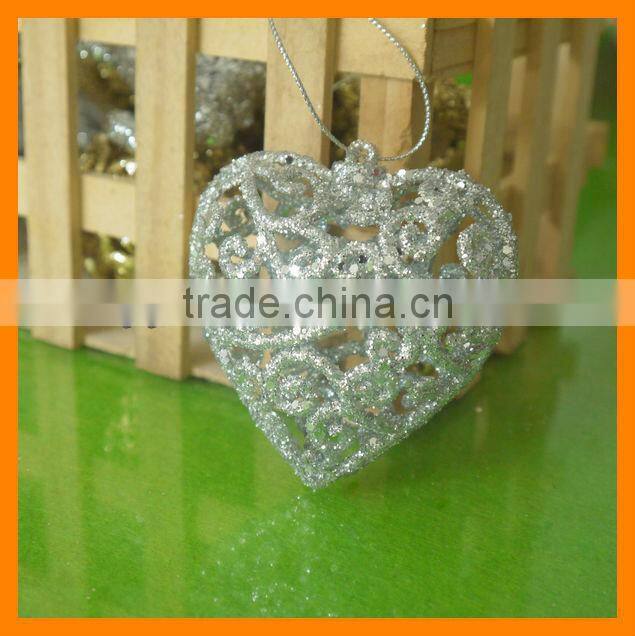 Plastic Heart Christmas Ornaments Hanging