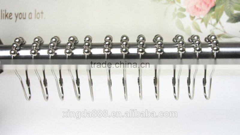 Shower curtain hooks with 5 roller balls/ high quality metal curtain hooks, shower curtain hooks