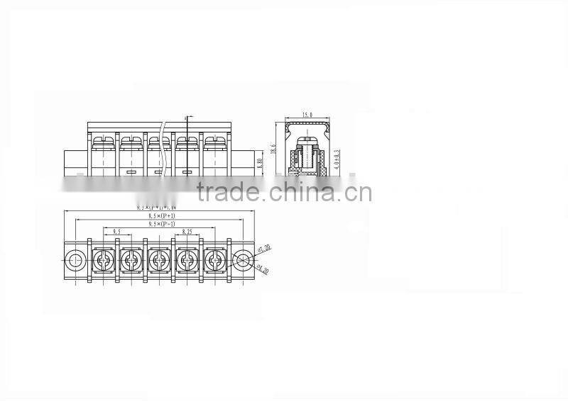 Barrier Terminal Block 9.5mm pitch TCE-48SM