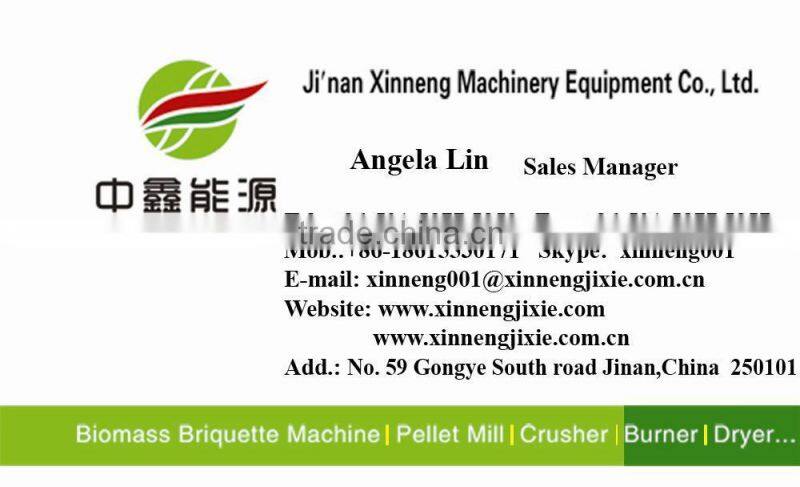 1000kg/h capacity 8mm 10mm 70mm 80mm biomass fuel briquette equipment