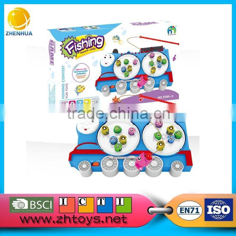 2016 new toys magnetic toy fishing turntable toy set game for kids frog toy