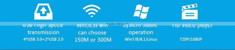 Low Price X31-4500u Thin Mini Itx Fanless i3 Fanless Desktop PC Support MIC 8G RAM 256G SSD