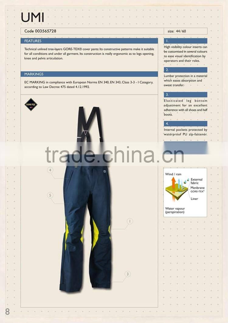 EN 343 gore-tex high performance waterproof and breathable safety workwear