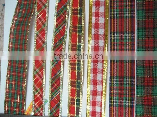 Christmas tartan plaid ribbon