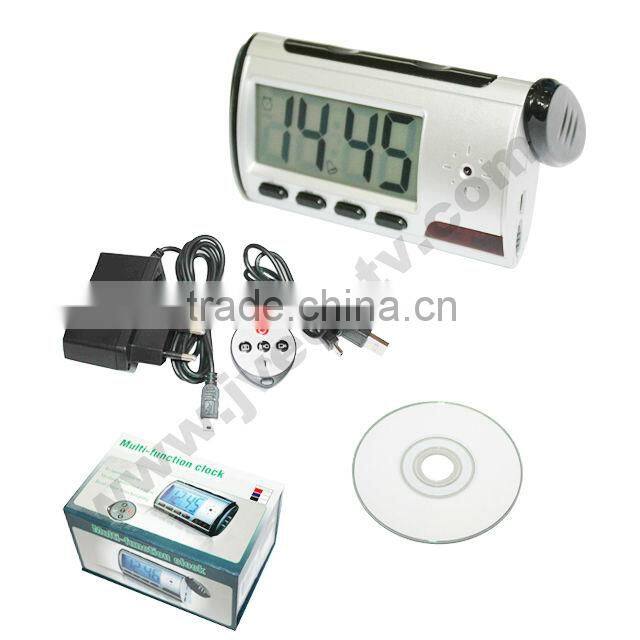 JVE-3311F Alarm Clock camera for home security with mini HD digital camera webcam and motion detection