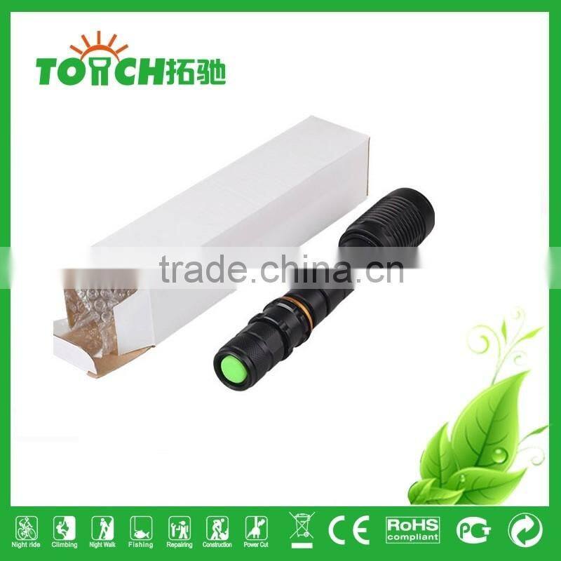 T6 super bright LED flashlight zoomable LED flashlight CE EMC ROHS FCC
