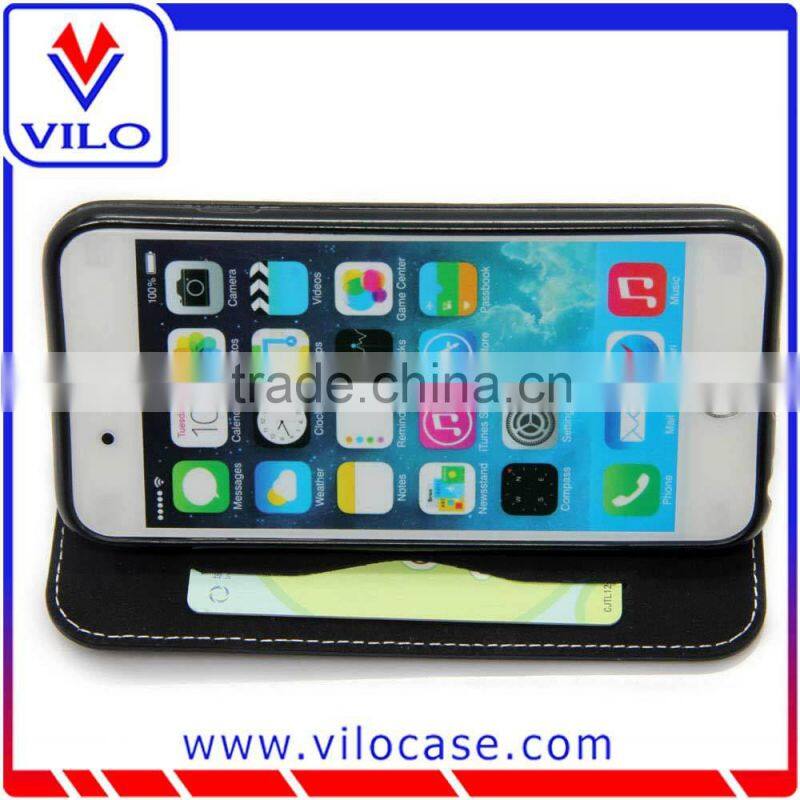 various colors combo Leather flip case for iphone 6s with card slot