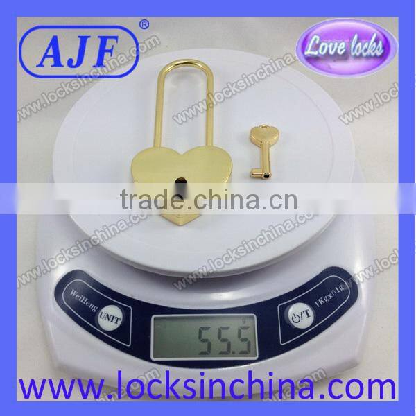 Big heart shape brass Love Lock for lovers gift