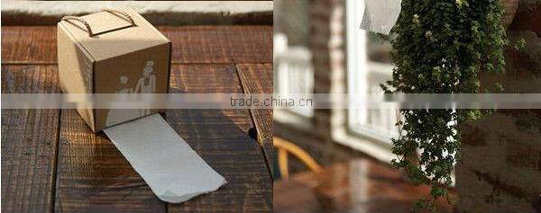 Eco-friendly creative paper hanging square foldable tissue boxes/barrel DIY