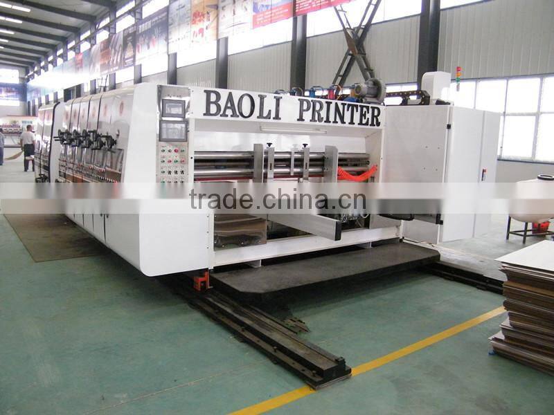 Advanced technology multi color automatic corrugated cardboard flexo printing & slotting & die cutting machine