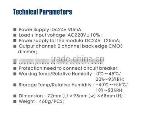 Intelligent smart 2 Channels 1.5A CMOS Dimmer lighting controller Module