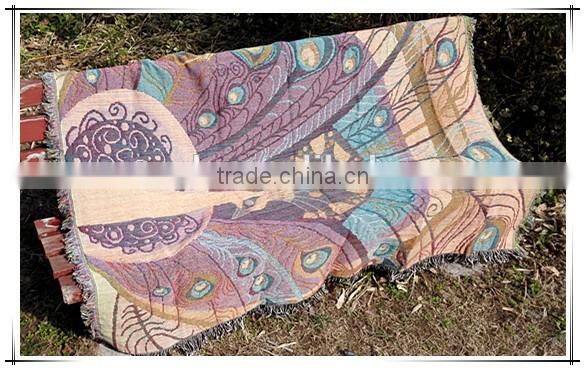 Do you own design woven tapestry jacquard throws and blankets for sofas