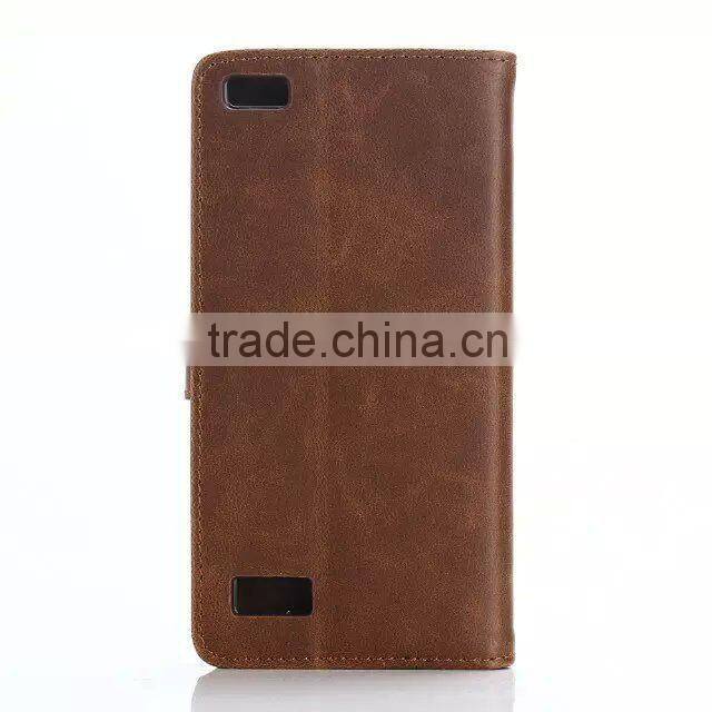 Newest product flip pattern wallet leather case for Blackberry LEAP with stand