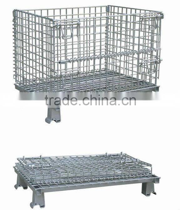 Warehouse Galvanized Cage Stackable Wire Cage Container