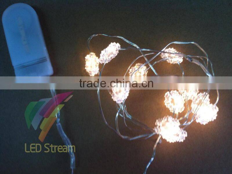 CR2032 Batteries Operated Christmas Ornaments LED String Light Snowflake