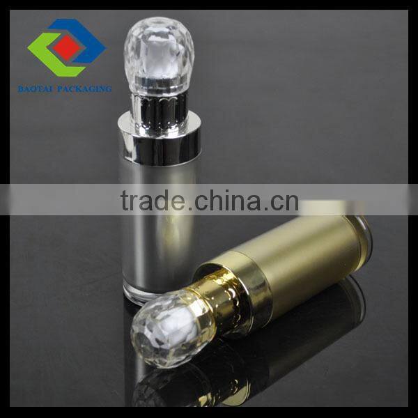 15ml Sliver Mist Nail Polish Double Wall Sprayer Bottle In Round Shape For Cosmetic Skin Care